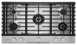 eletrodomésticos ponto KitchenAid Cooktop a gás de 36" com 5 bocas e chapa aço inoxidável H0XB4159
