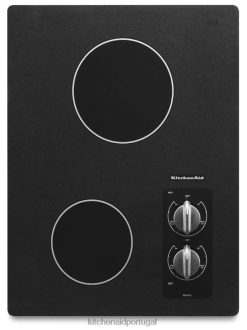 eletrodomésticos ponto KitchenAid Cooktop elétrico de 15" com 2 elementos radiantes preto H0XB4165