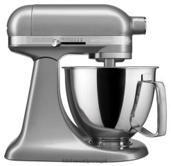 eletrodomésticos ponto KitchenAid Mini batedeira artesanal com cabeça inclinada de 3,5 litros contorno prateado H0XB474