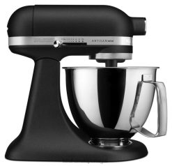 eletrodomésticos ponto KitchenAid Mini batedeira artesanal com cabeça inclinada de 3,5 litros ferro fundido preto H0XB478