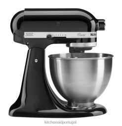 eletrodomésticos ponto KitchenAid Misturador de mesa com cabeça inclinada de 4,5 quartos da série clássica ônix preto H0XB472