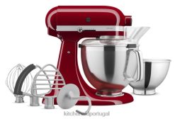 eletrodomésticos ponto KitchenAid Misturador de mesa com cabeça inclinada de 5 litros da série artesanal com pacote de acessórios premium império vermelho H0XB43
