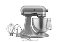 eletrodomésticos ponto KitchenAid Misturador de mesa com cabeça inclinada de 5 quartos da série artesanal com pontos de contato premium contorno prateado H0XB424