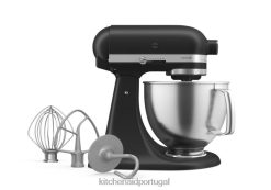 eletrodomésticos ponto KitchenAid Misturador de mesa com cabeça inclinada de 5 quartos da série artesanal com pontos de contato premium preto fosco H0XB427
