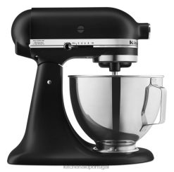 eletrodomésticos ponto KitchenAid Misturador de mesa com cabeça inclinada deluxe de 4,5 litros preto fosco H0XB470