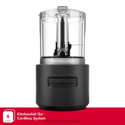 eletrodomésticos ponto KitchenAid use um picador de alimentos sem fio - bateria vendida separadamente preto fosco H0XB4239